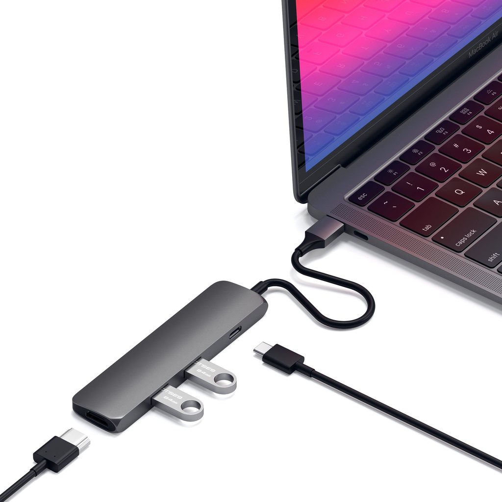 Купить USB адаптер Satechi Slim Aluminum Type-C Multi-Port Adapter 